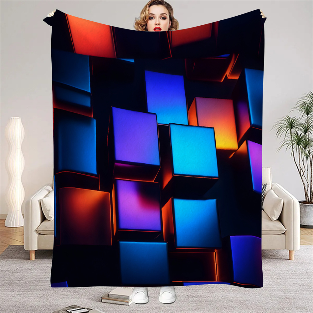 Office Print Tech - Dream Tech Style Flanelldecke für Sofas,