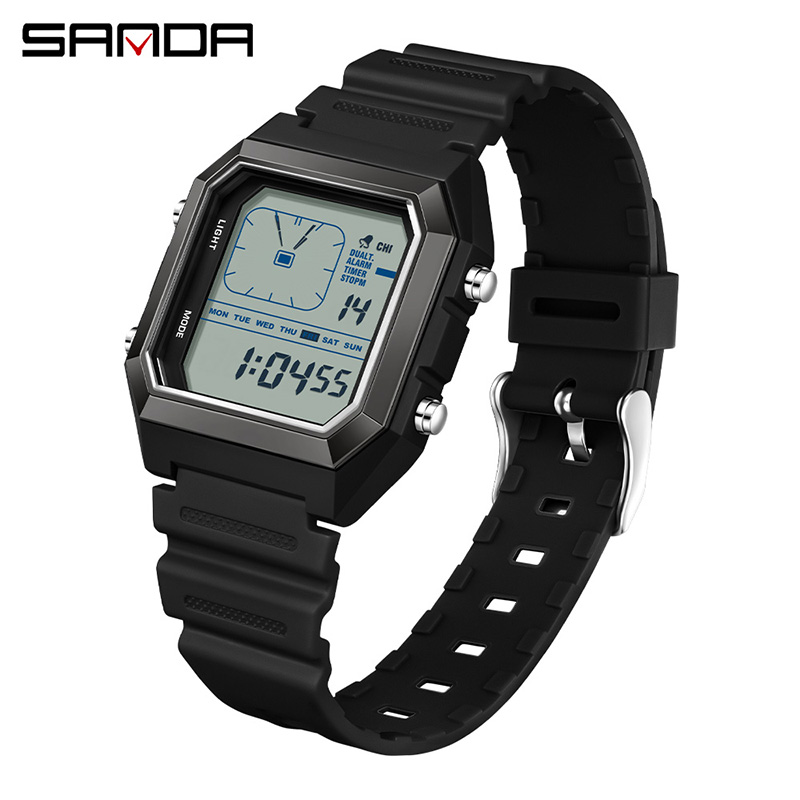 SANDA 6307 Neue Herren Digital – Digital Timer Countdown Bewertung und Preis